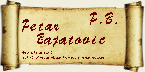 Petar Bajatović vizit kartica